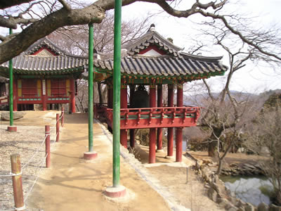 Picturesque ancient traditional Korean Temple